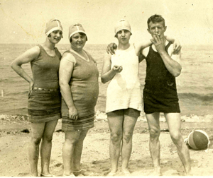 Frances, Kate, and Rudy (far right)